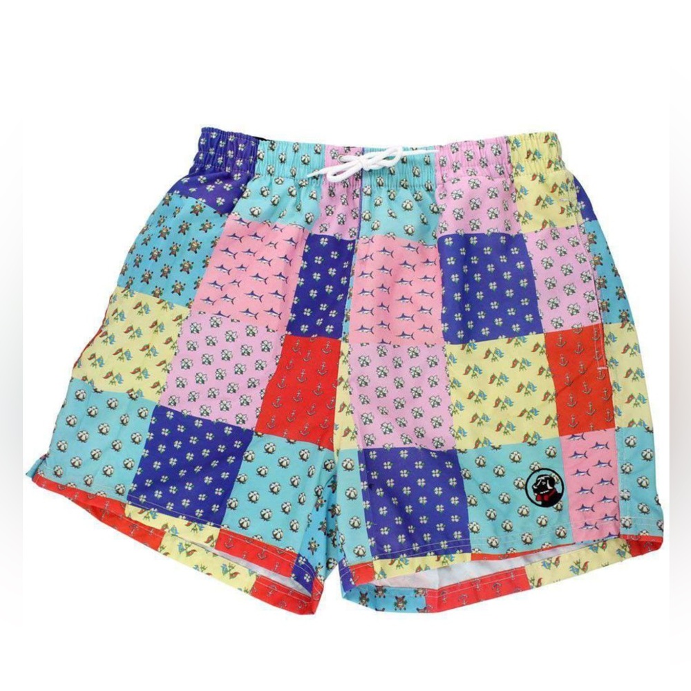 Southern Proper | Men’s Multicolor Patchwork Swim Trunks